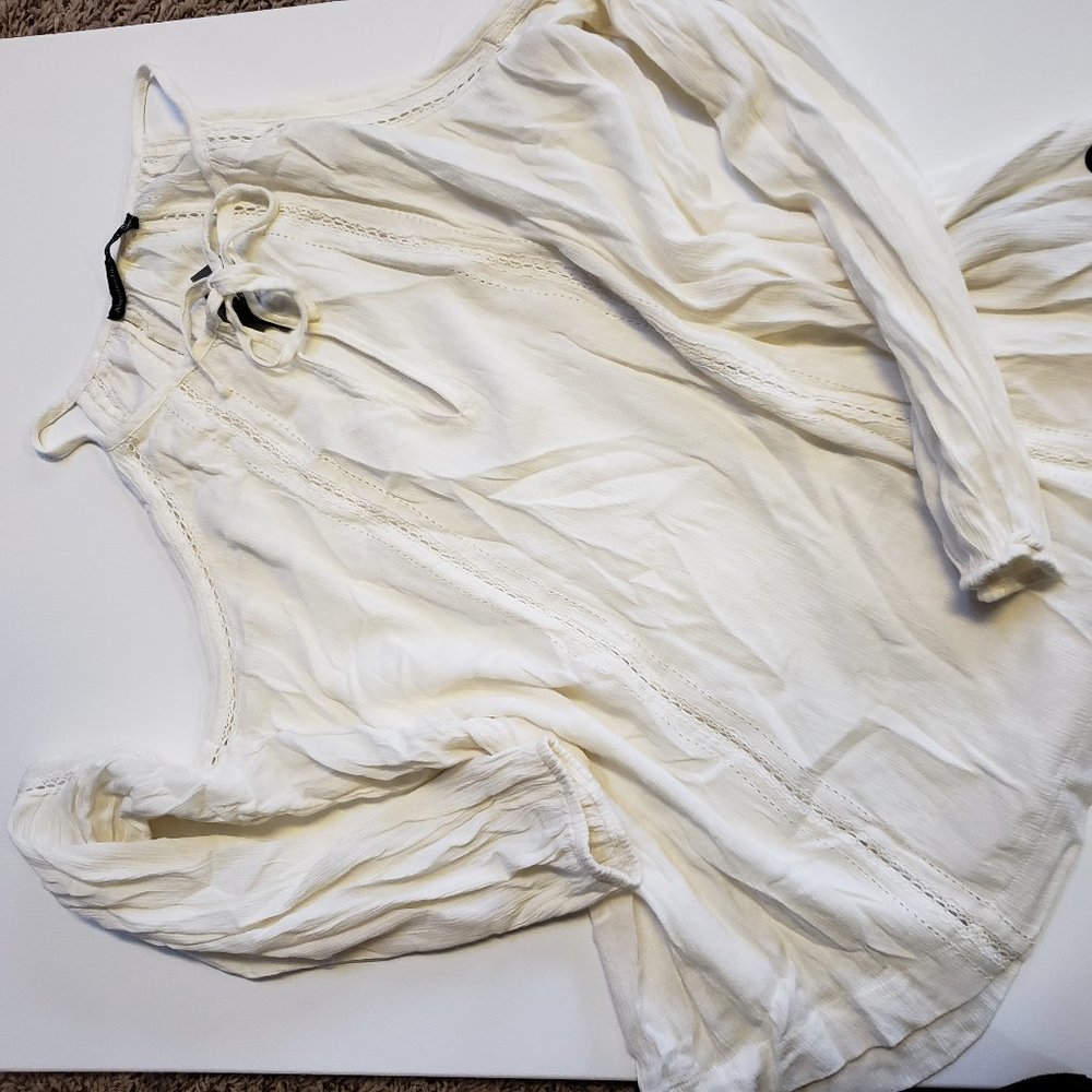 Flowy BoHo Cold Shoulder Blouse